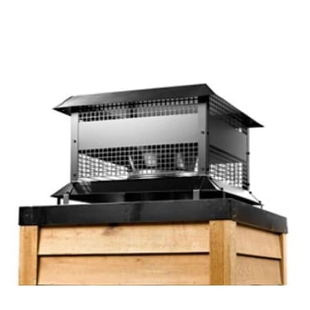 Majestic Pet Majestic ST1175 Square Termination Painted Cap; Black ST1175